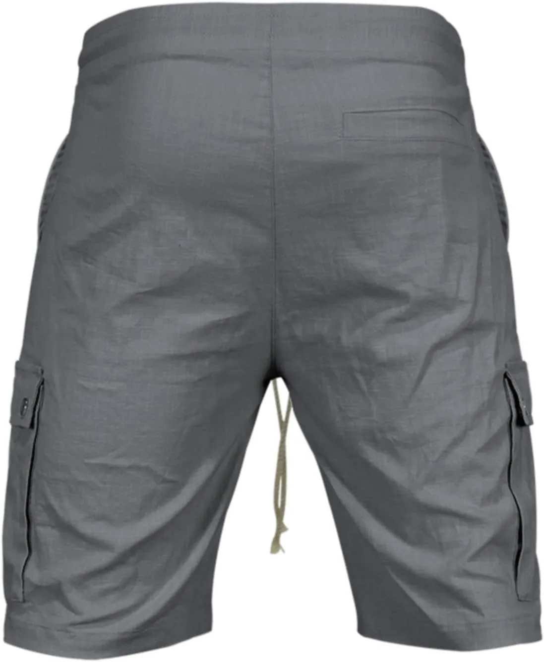 Mens Cotton Cargo Hiking Shorts Lightweight Ripstop Work Utility Shorts Stretch Drawstring Sport Casual Jogger Sweat Shorts