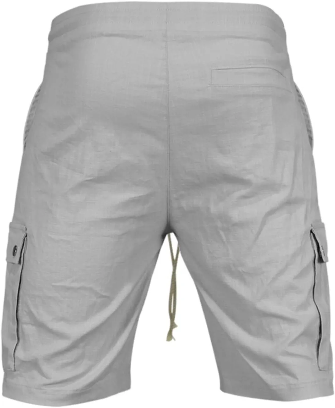 Mens Cotton Cargo Hiking Shorts Lightweight Ripstop Work Utility Shorts Stretch Drawstring Sport Casual Jogger Sweat Shorts