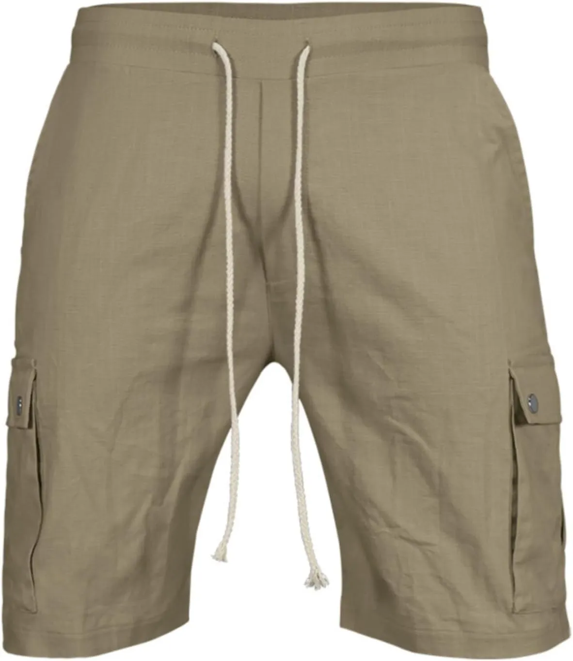 Mens Cotton Cargo Hiking Shorts Lightweight Ripstop Work Utility Shorts Stretch Drawstring Sport Casual Jogger Sweat Shorts