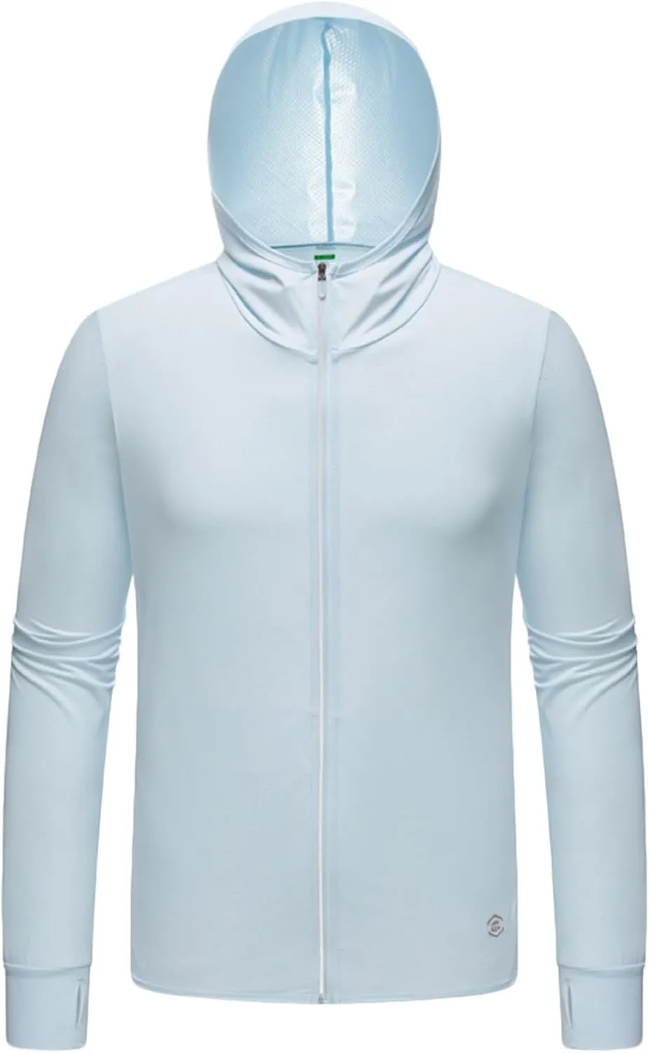 Men's Full Zip UPF 50  Sun Protection Hoodies Long Sleeve Shirts Outdoor Athletic Hooded Jacket for Hiking Fishing