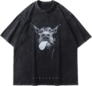 Men's Graphic Tees Shirt Unisex Cotton Oversized T-Shirt Short Sleeve Vintage Streetwear Casual Tee Top