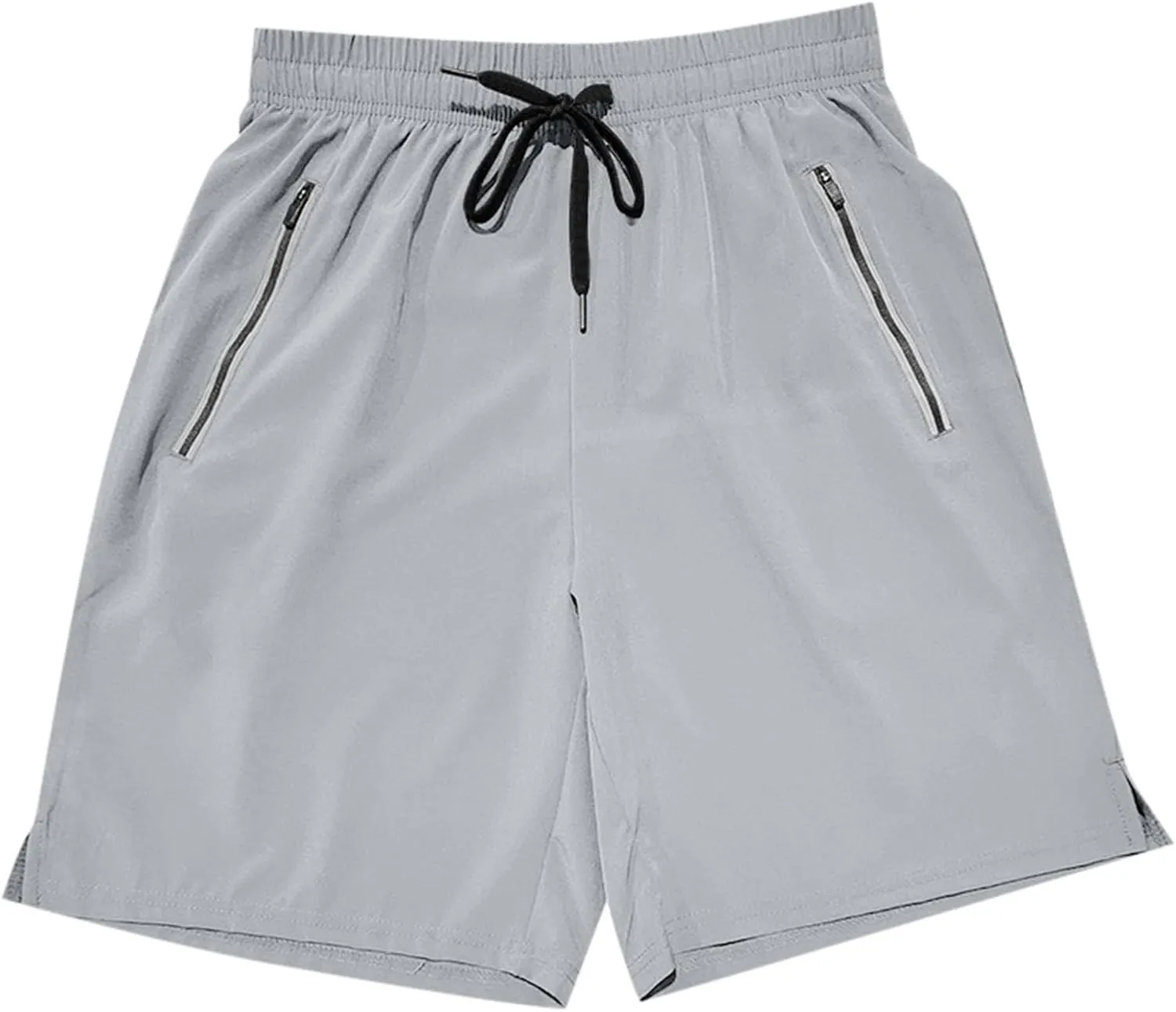 Mens Gym Workout Shorts Lightweight Bodybuilding Athletic Quick Dry Shorts Running Training with Zip Pockets