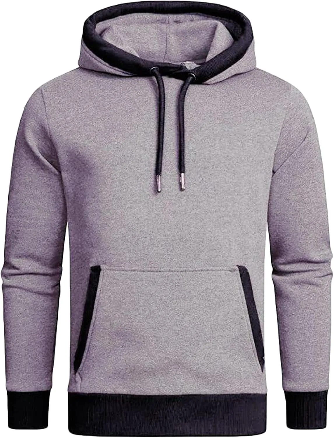 Men's Heavy Hoodie Sherpa Fleece Lined Pullover Thick Winter Hooded Sweatshirt Drawstring Jackets with Kangaroo Pocket