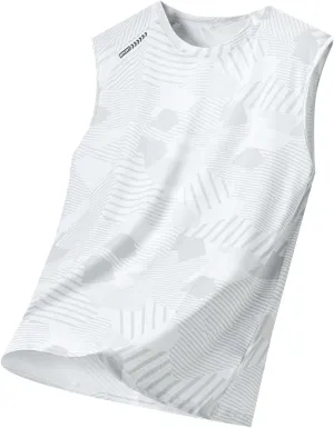 Men's Ice Silk Tank Tops Summer Crew Neck Sleeveless Workout Vest Shirt Quick Dry Bodybuilding Gym Muscle Cut Shirts