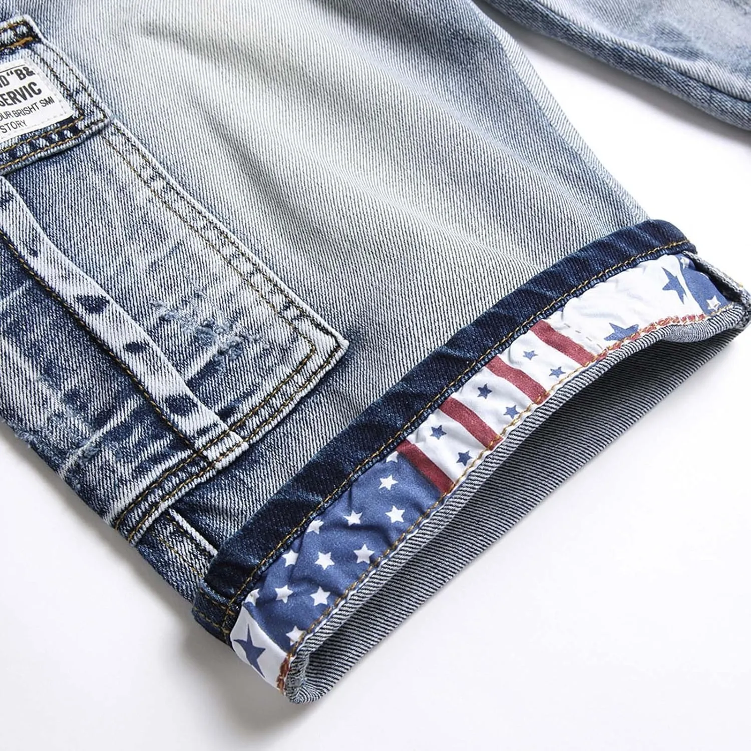 Mens Ripped Denim Shorts,Men's Cargo Denim Shorts Stretch Half Pants Short Jeans Workwear Jean Cropped Trousers