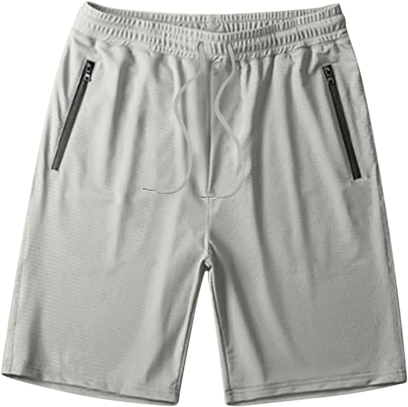 Mens Running Shorts Summer Casual Cooling Ice Silk Sweat-Shorts Drawstring Waist Workout Short with Pockets