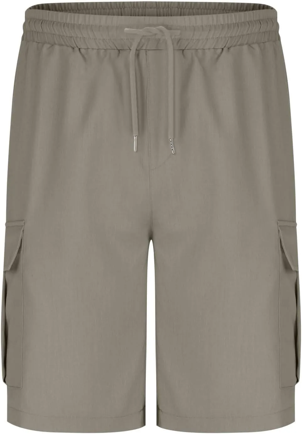 Mens Shorts Cargo Elastic Waist Casual Outdoor Fishing Hiking Summer Beach Shorts with Multi Pockets
