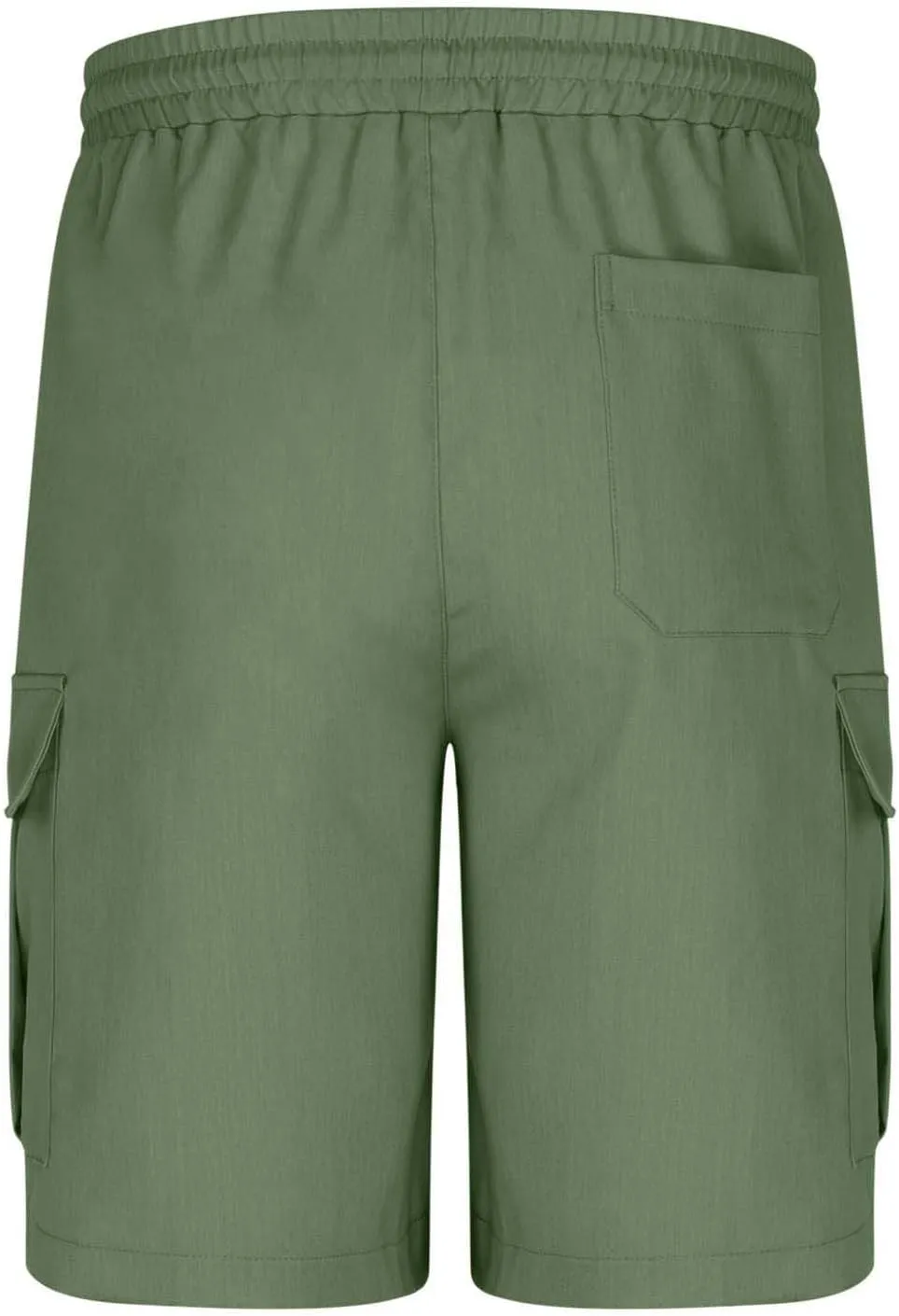 Mens Shorts Cargo Elastic Waist Casual Outdoor Fishing Hiking Summer Beach Shorts with Multi Pockets