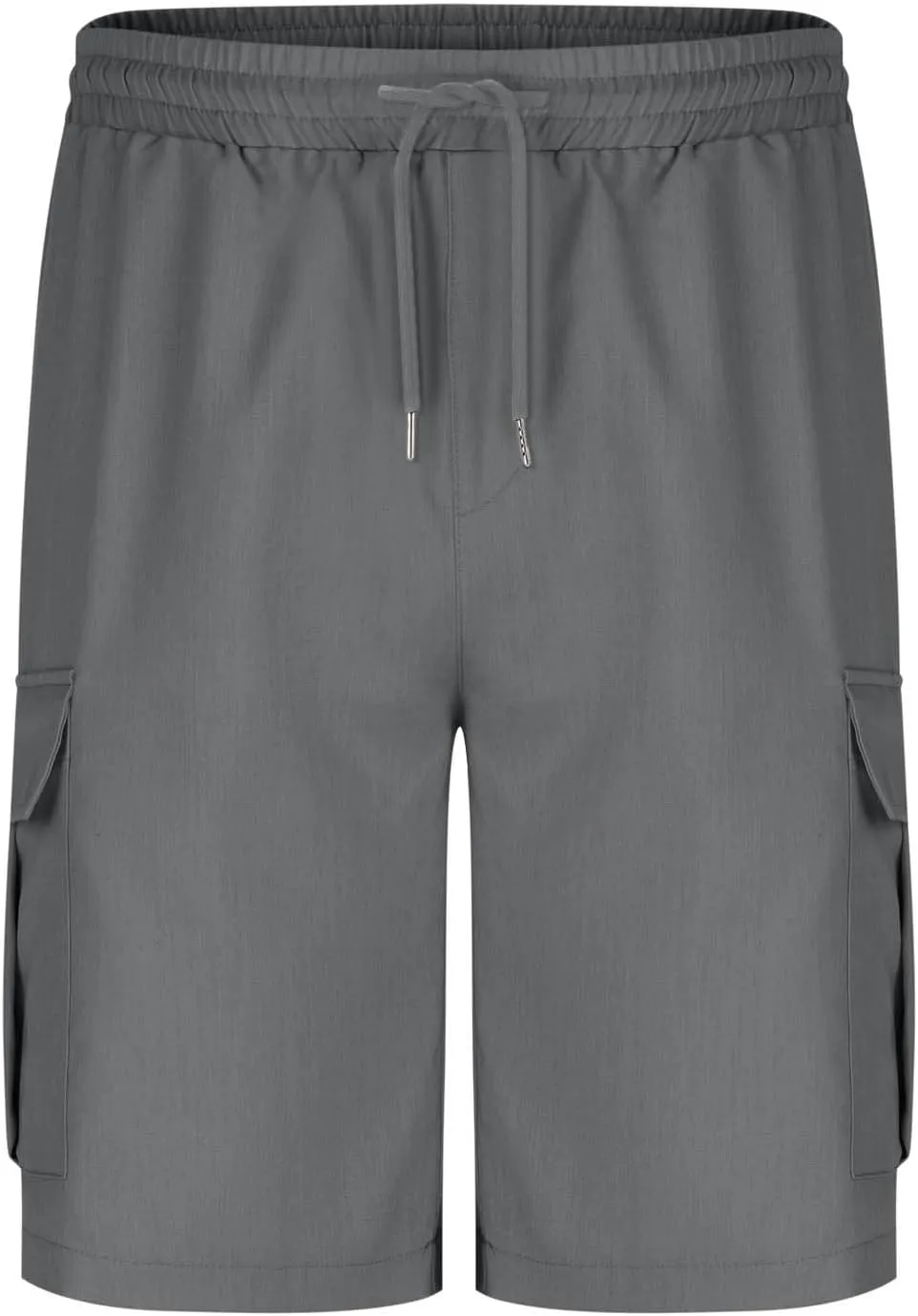 Mens Shorts Cargo Elastic Waist Casual Outdoor Fishing Hiking Summer Beach Shorts with Multi Pockets