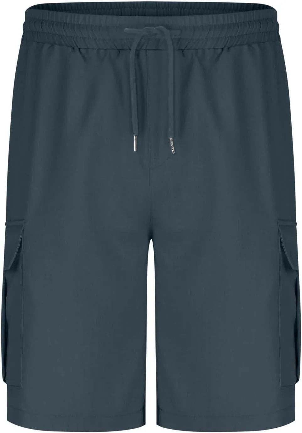 Mens Shorts Cargo Elastic Waist Casual Outdoor Fishing Hiking Summer Beach Shorts with Multi Pockets