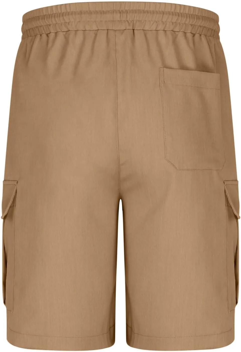 Mens Shorts Cargo Elastic Waist Casual Outdoor Fishing Hiking Summer Beach Shorts with Multi Pockets