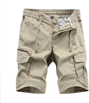 Mens Shorts Casual Big and Tall Outdoor Cargo Shorts Expandable Waist Water Resistant Quick Dry Fishing Hiking Shorts