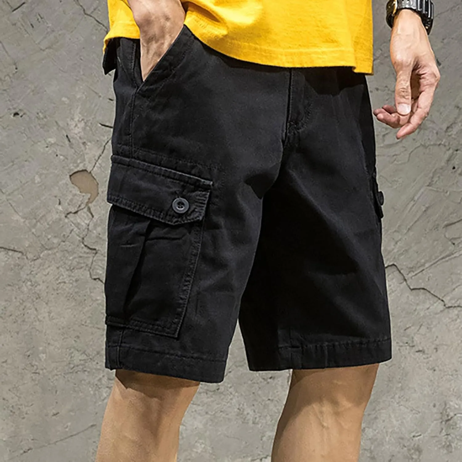 Mens Shorts Outdoor Elastic Waist 2025 Casual Hiking Shorts Fishing Big and Tall Travel Summer Athletic Short Pants