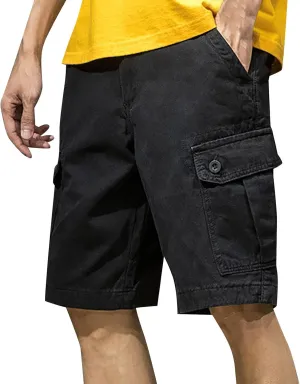 Mens Shorts Outdoor Elastic Waist 2025 Casual Hiking Shorts Fishing Big and Tall Travel Summer Athletic Short Pants