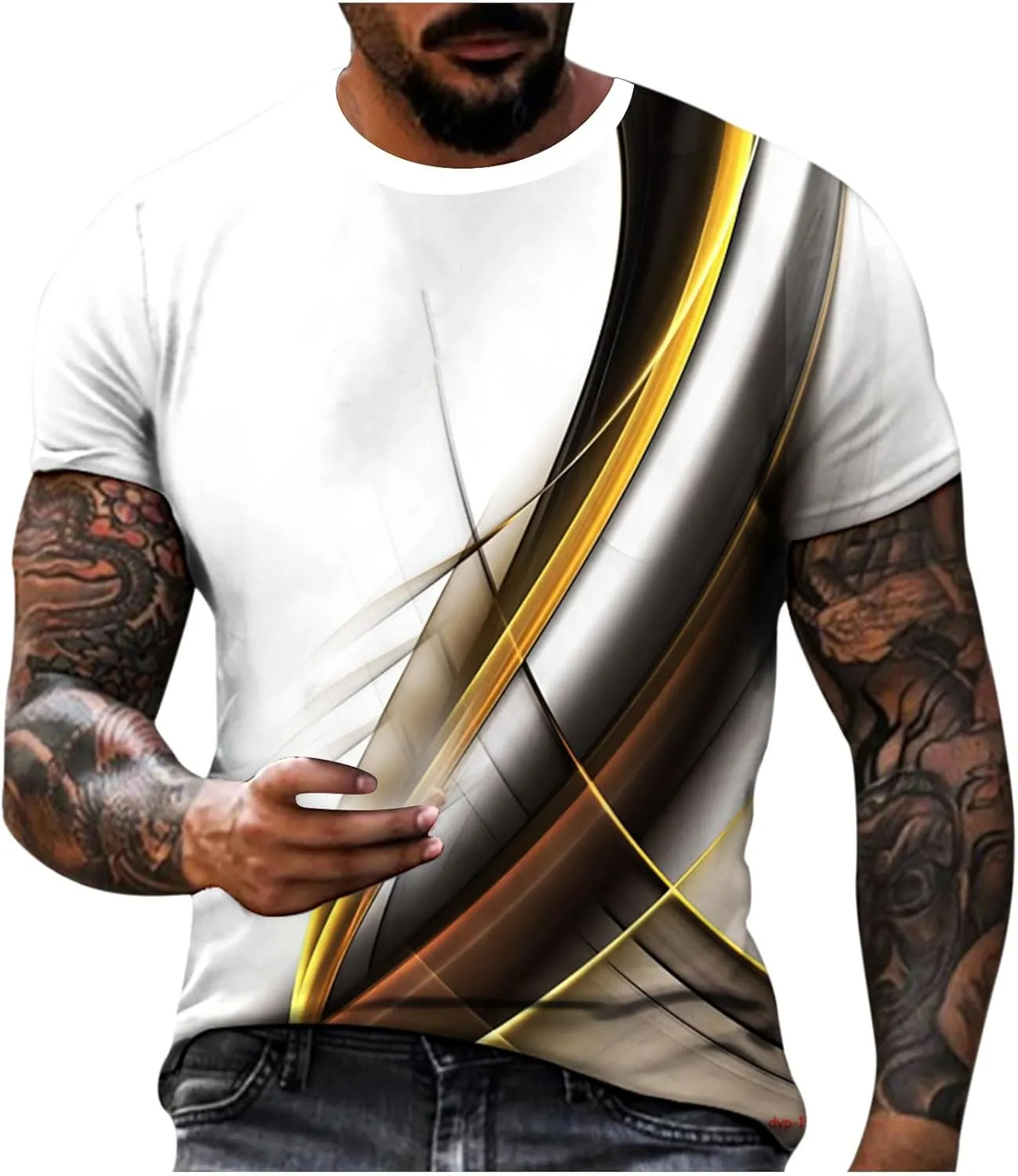 Mens T Shirts Short Sleeve Tie Dye Summer Tops Graphic Casual Stylish Tees Gradient T Shirt Hawaiian Beach Clothes