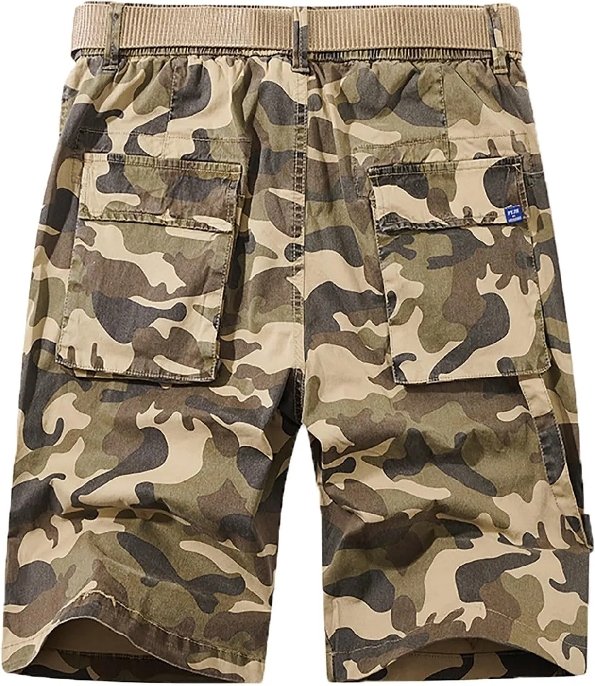 Mens Tactical Camo Cargo Shorts Pockets Military Utility Lightweight Work Shorts Quick Dry Outdoor Hiking Shorts