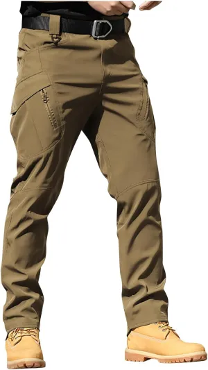 Men's Tactical Pants Resistant Flex Ripstop Cargo Pants Outdoor Casual Lightweight Hiking Pants with Multi Pockets