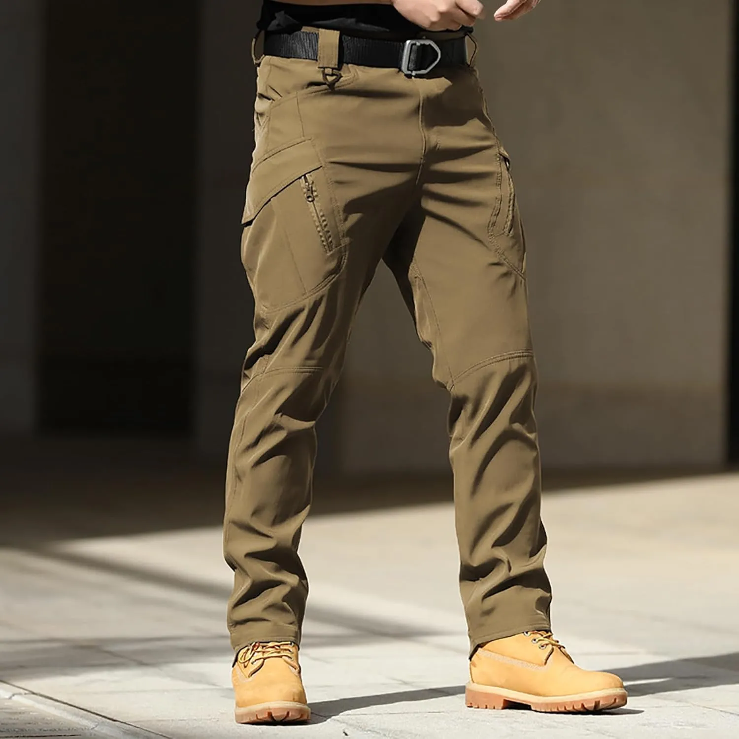 Men's Tactical Pants Resistant Flex Ripstop Cargo Pants Outdoor Casual Lightweight Hiking Pants with Multi Pockets