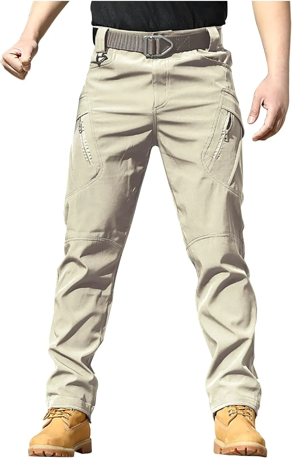 Men's Tactical Pants Resistant Flex Ripstop Cargo Pants Outdoor Casual Lightweight Hiking Pants with Multi Pockets
