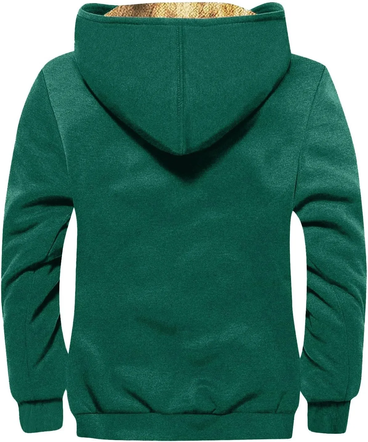 Men's Thick Sherpa Lined Warm Jacket Zipper Fleece Hoodie Sweatshirt Winter Coat Oversized Jackets M-7XL