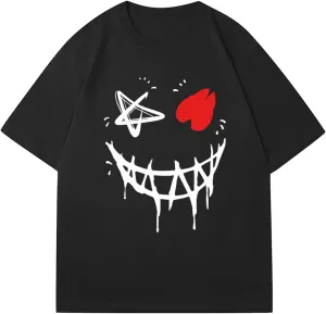 Men's Vintage Graphic Tees Round Neck Short Sleeve Casual Trendy T Shirt Loose Summer Tops