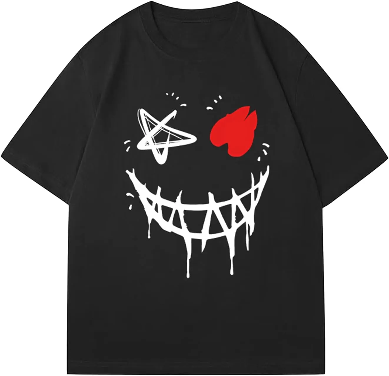 Men's Vintage Graphic Tees Round Neck Short Sleeve Casual Trendy T Shirt Loose Summer Tops