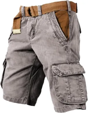 Men's Waterproof Tactical Shorts Outdoor Cargo Shorts, Lightweight Quick Dry Breathable Hiking Fishing Cargo Shorts Stretchy