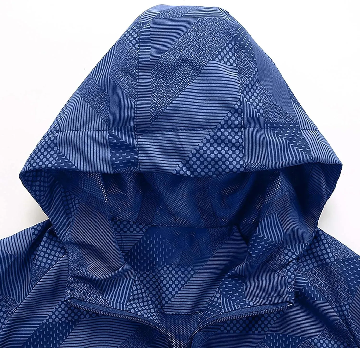 Men's Windbreaker Jacket Lightweight Zip Up Long Sleeve Solid Color Fall Winter Hiking Cycling Coats with Hood