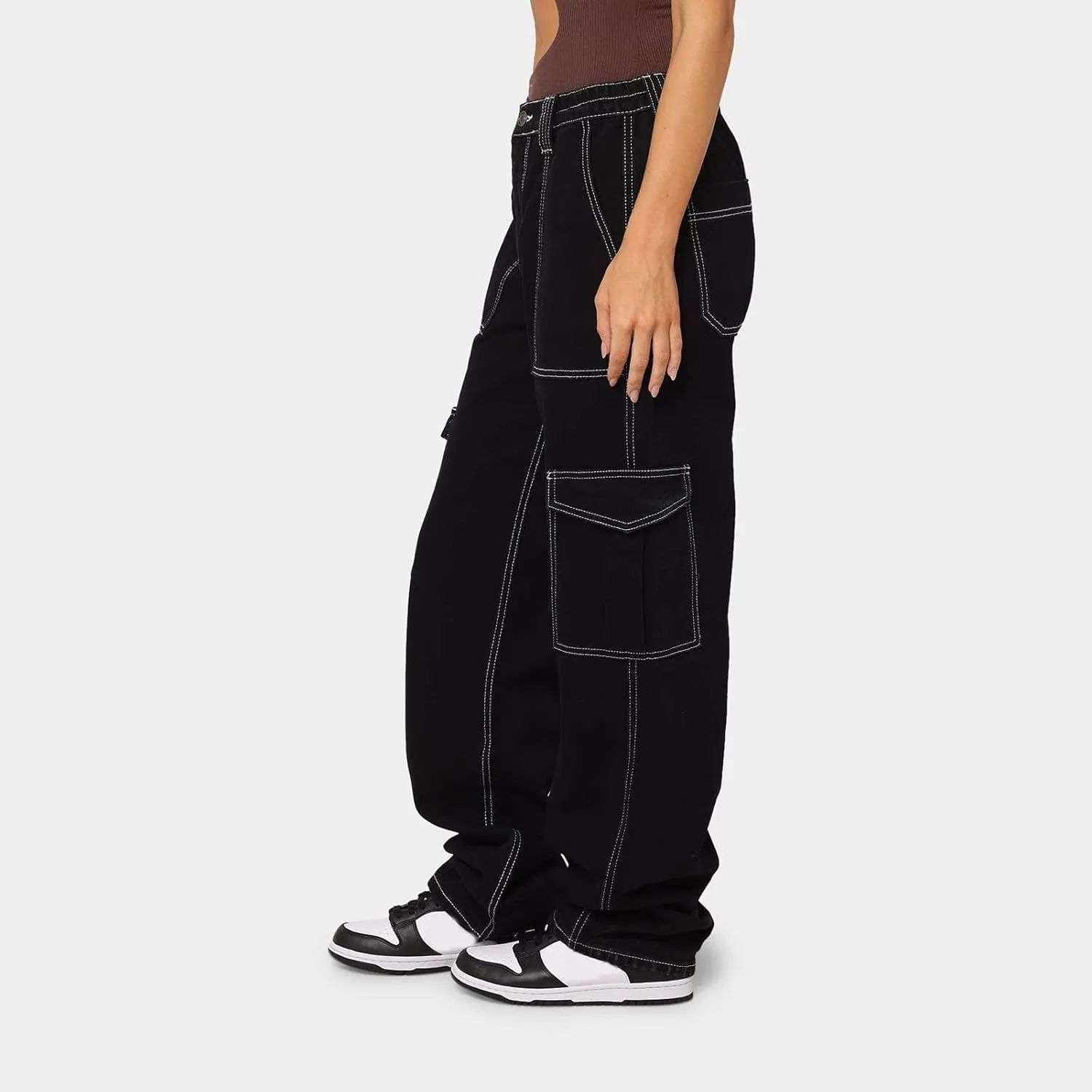 Mid Rise Barrel Jeans for Women Wide Leg Mid Waist Denim Pants Y2k Baggy Boyfriend Relax Fit Trouser Ankle Pants