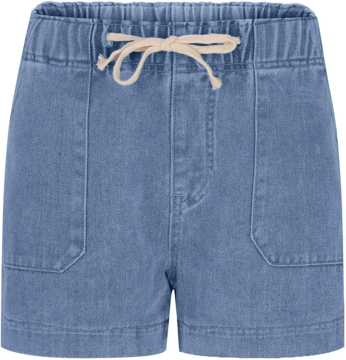 midelxp Summer Jean Shorts Womens High Waisted Denim Shorts with Pockets Casual Drawstring Baggy Jorts Beach Vacation Clothes