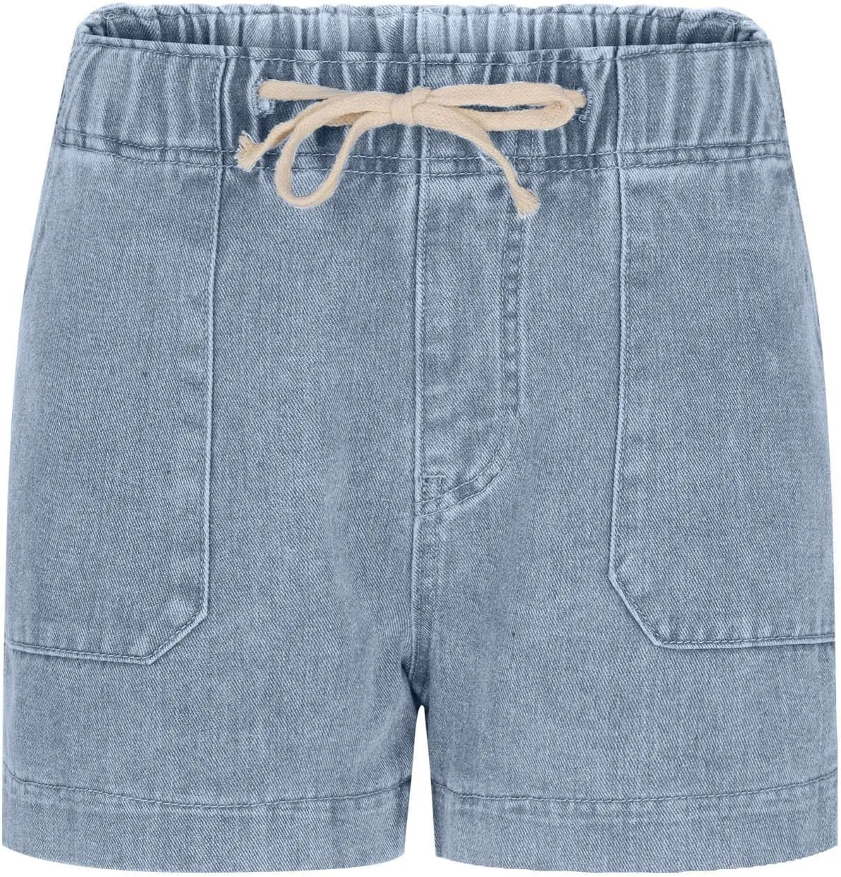 midelxp Summer Jean Shorts Womens High Waisted Denim Shorts with Pockets Casual Drawstring Baggy Jorts Beach Vacation Clothes