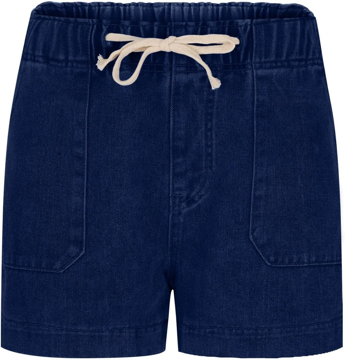 midelxp Summer Jean Shorts Womens High Waisted Denim Shorts with Pockets Casual Drawstring Baggy Jorts Beach Vacation Clothes