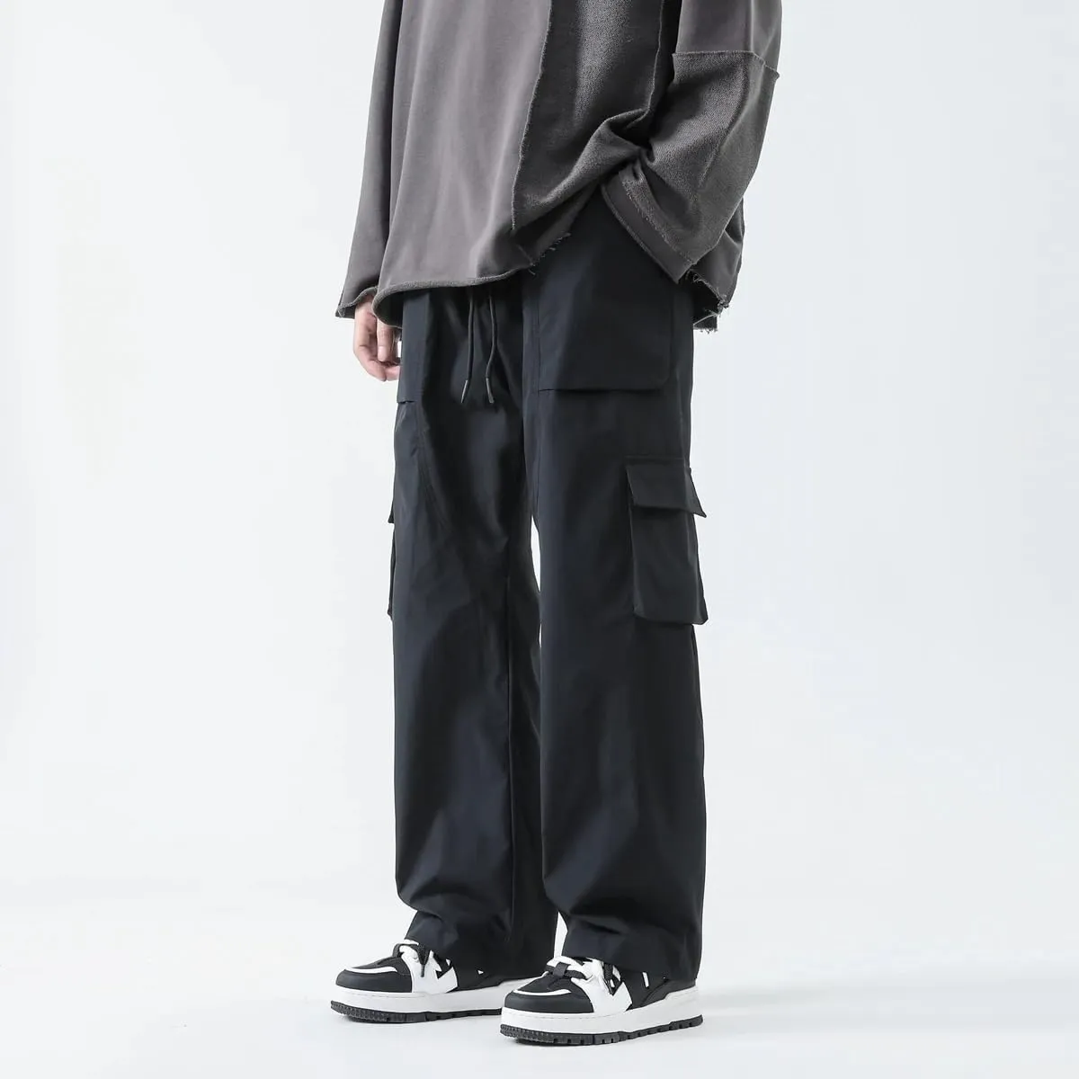 Multi-Pocket Cargo Men Pants Climbing Trousers Loose Casual Hip Hop Streetwear Oversize Sweatpants