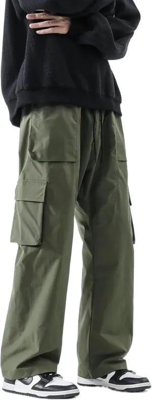 Multi-Pocket Cargo Men Pants Climbing Trousers Loose Casual Hip Hop Streetwear Oversize Sweatpants