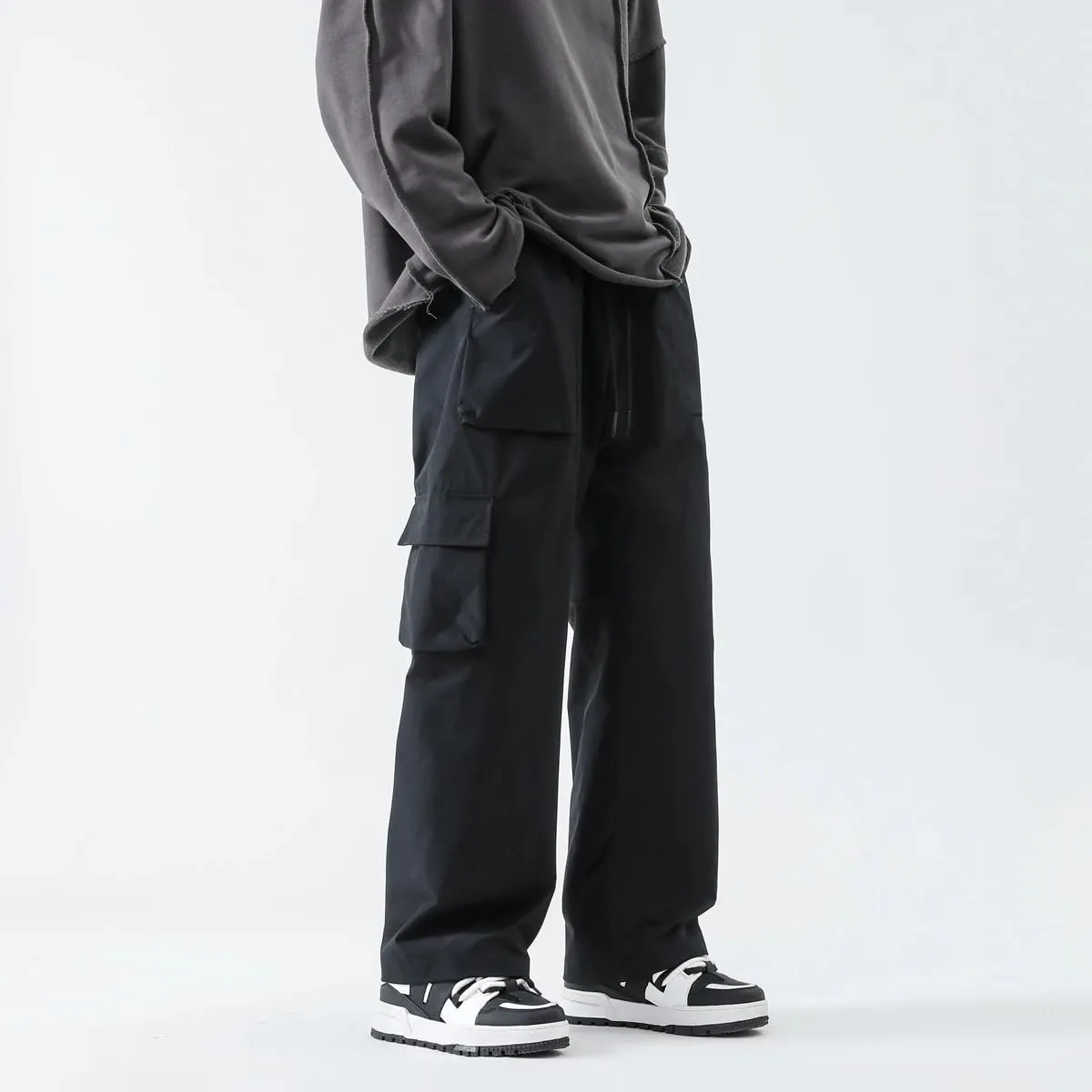 Multi-Pocket Cargo Men Pants Climbing Trousers Loose Casual Hip Hop Streetwear Oversize Sweatpants