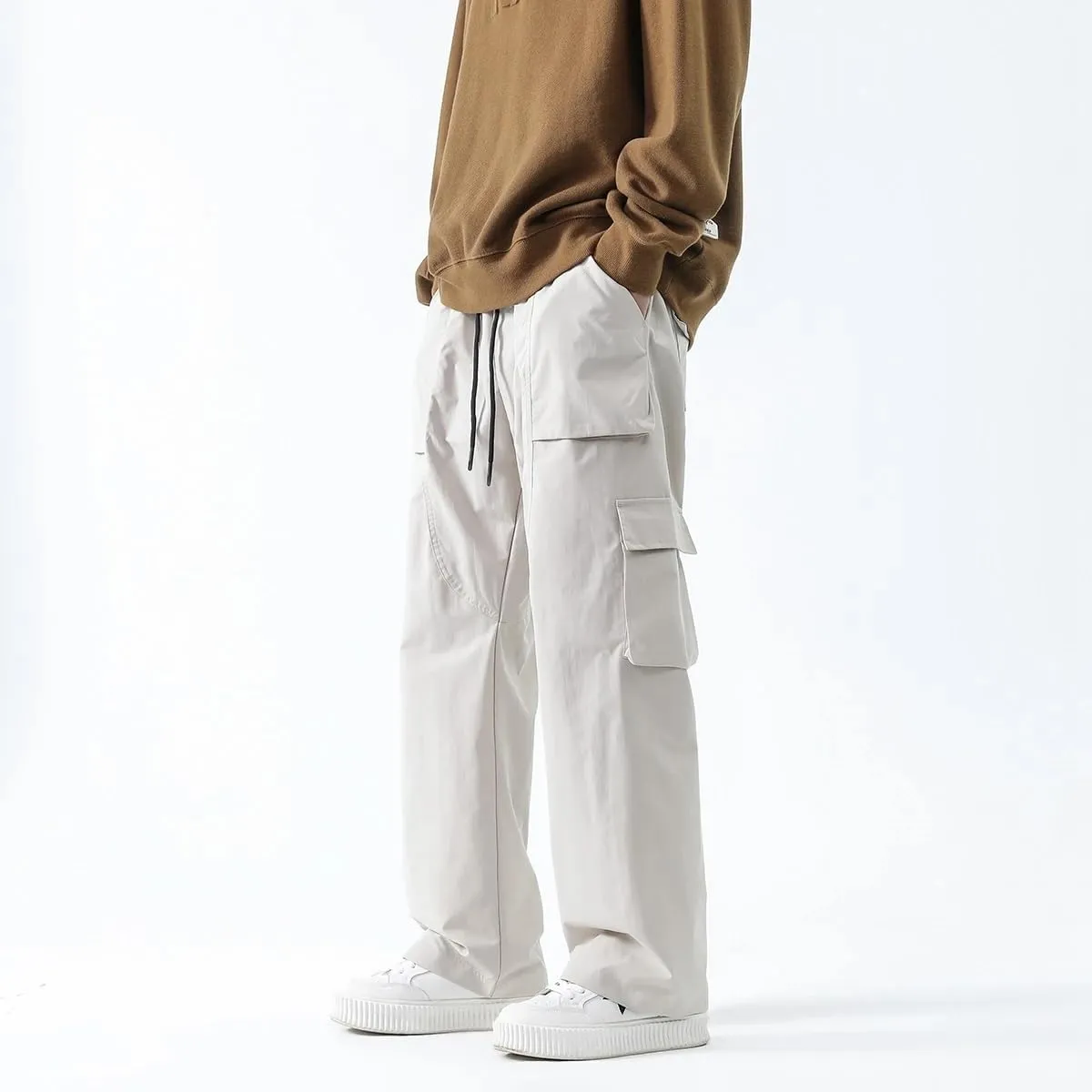 Multi-Pocket Cargo Men Pants Climbing Trousers Loose Casual Hip Hop Streetwear Oversize Sweatpants