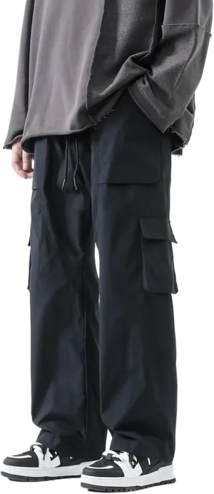 Multi-Pocket Cargo Men Pants Climbing Trousers Loose Casual Hip Hop Streetwear Oversize Sweatpants