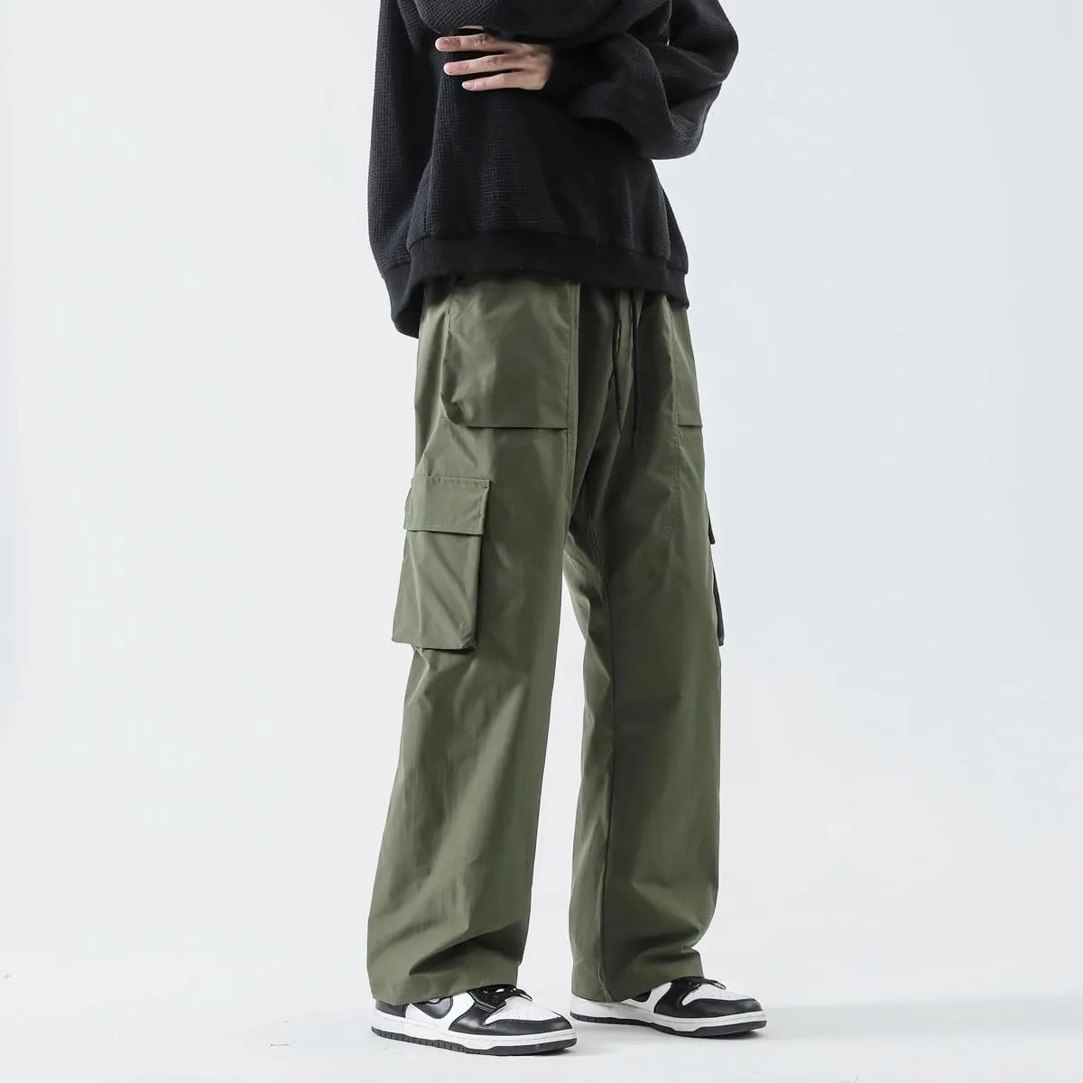 Multi-Pocket Cargo Men Pants Climbing Trousers Loose Casual Hip Hop Streetwear Oversize Sweatpants