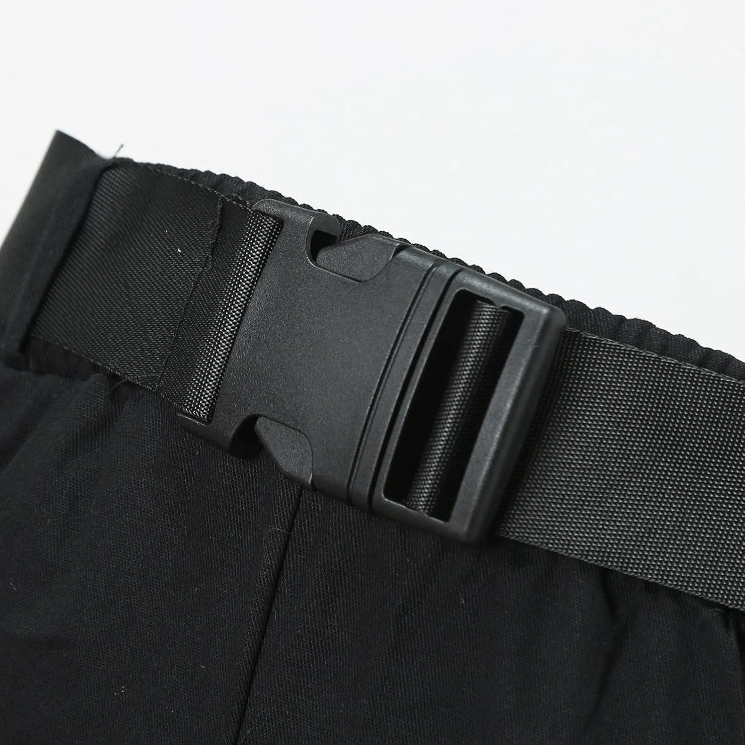 NREALY Women Cargo Pants Black Zipper Multi-Pocket Casual Fashion Cargo Pants