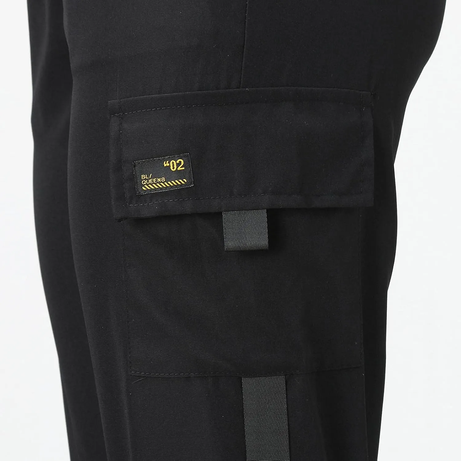 NREALY Women Cargo Pants Black Zipper Multi-Pocket Casual Fashion Cargo Pants