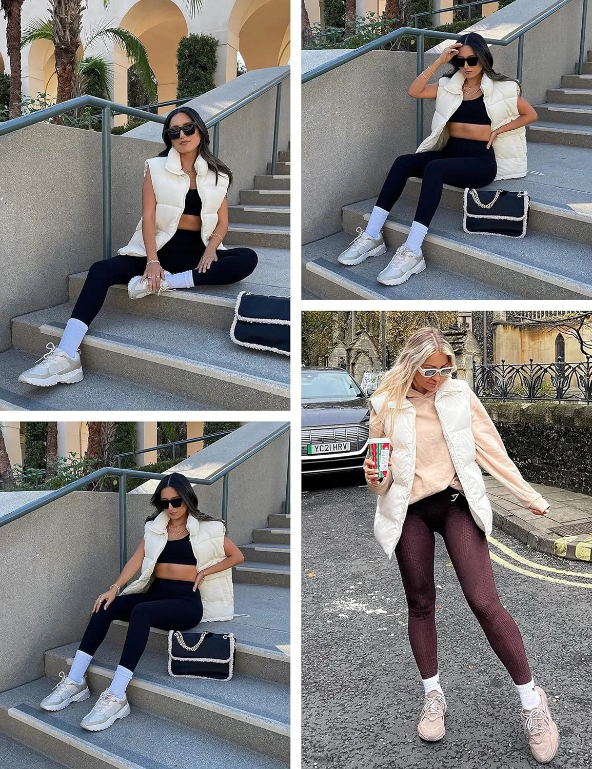 Oversized Long Puffer Vest Women Winter Sleeveless Lightweight Puffy Vests Puffer Jacket Coats Outerwear Down Vest