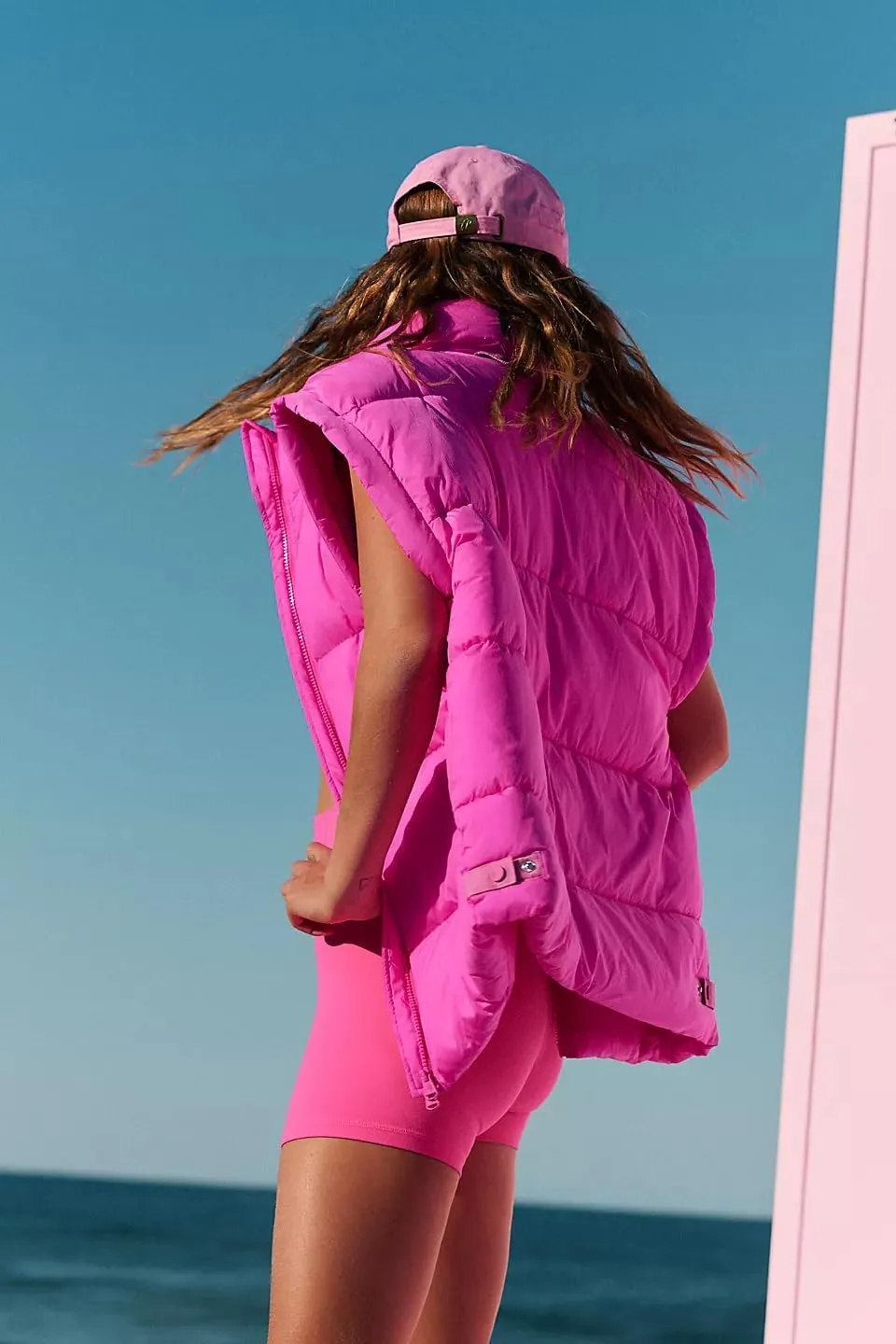 Oversized Long Puffer Vest Women Winter Sleeveless Lightweight Puffy Vests Puffer Jacket Coats Outerwear Down Vest