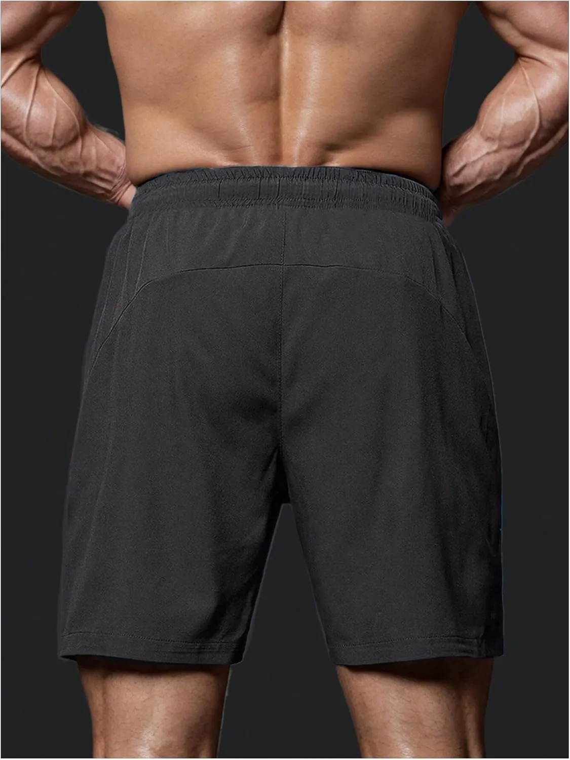 OYOANGLE Men's Sweat Shorts Running Shorts Lightweight Quick Dry Zipper Pocket Athletic Gym Shorts