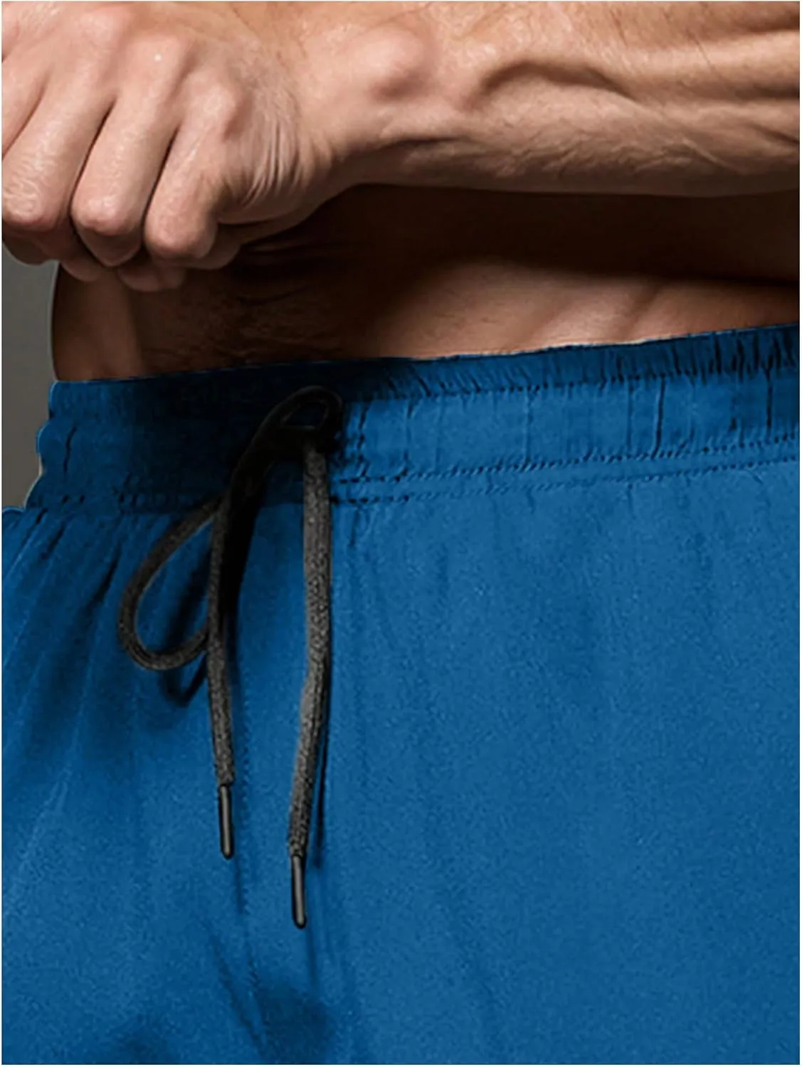 OYOANGLE Men's Sweat Shorts Running Shorts Lightweight Quick Dry Zipper Pocket Athletic Gym Shorts