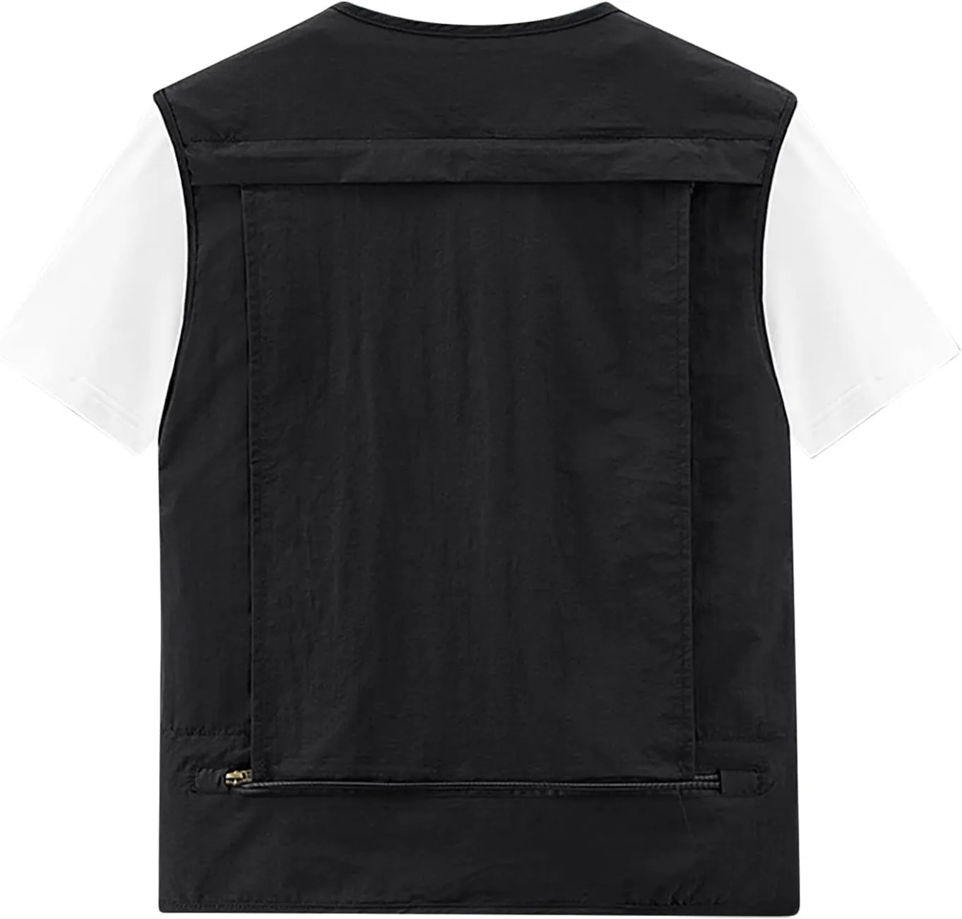 Plus Size Men's Lightweight Quick Dry Multi Pockets Utility Vest Casual Outdoor Fishing Travel Photo Cargo Vest Jacket