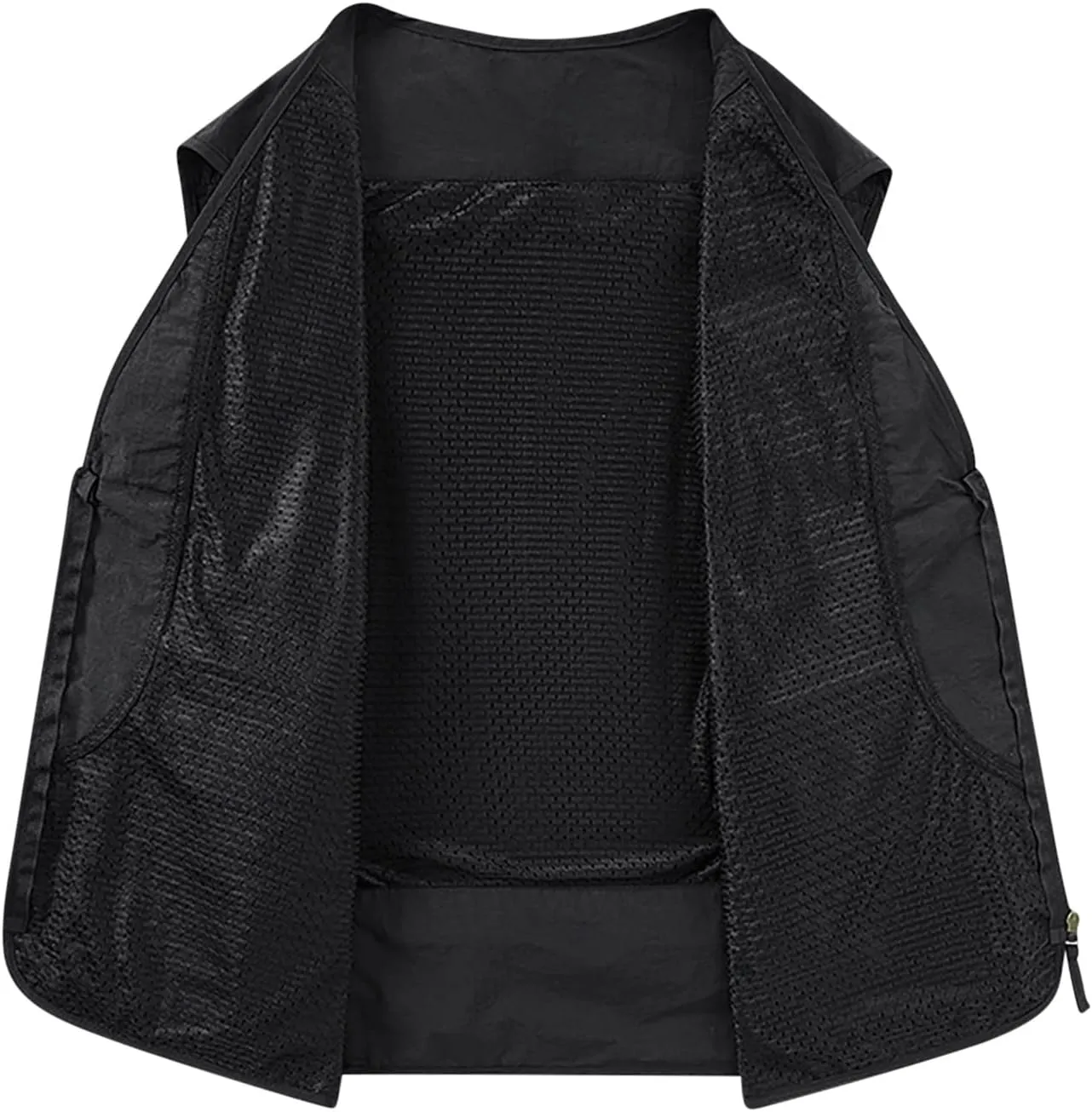 Plus Size Men's Lightweight Quick Dry Multi Pockets Utility Vest Casual Outdoor Fishing Travel Photo Cargo Vest Jacket