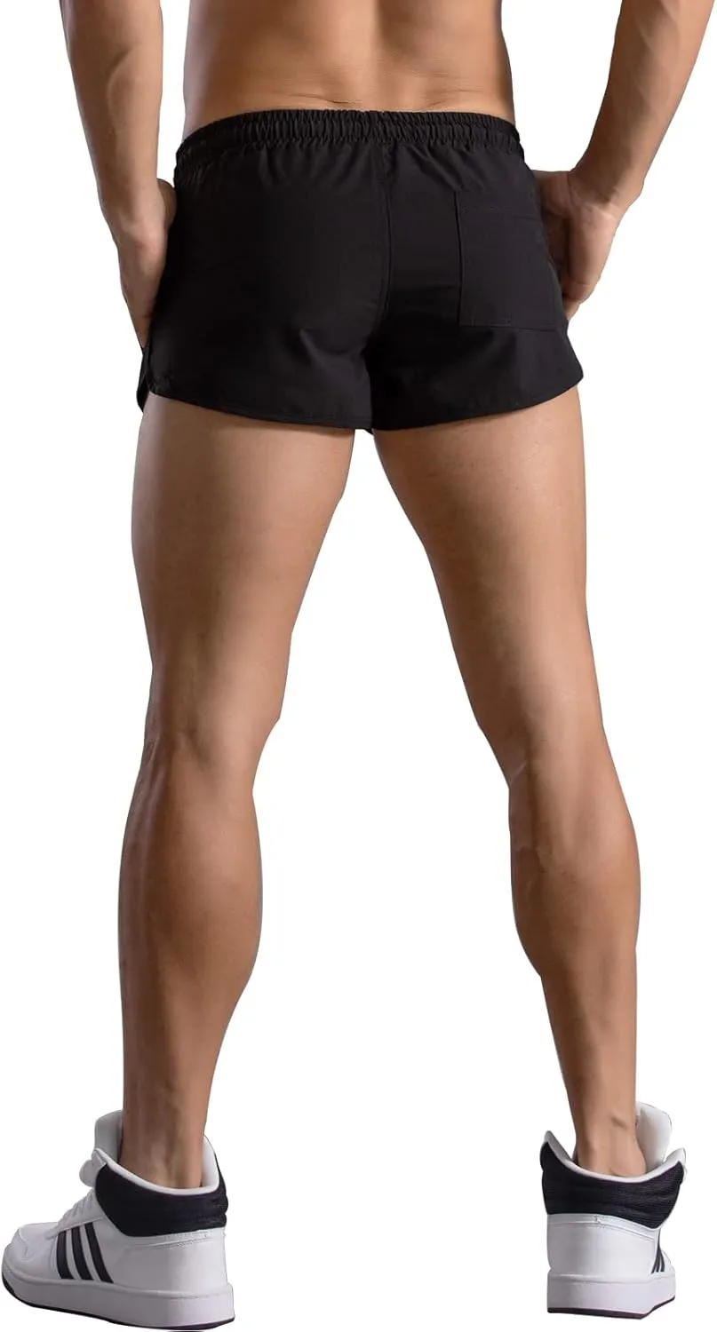 Running Shorts for Men Gym Athletic Workout Shorts Quick Dry 3 Inch Inseam Sweat Shorts with Pockets