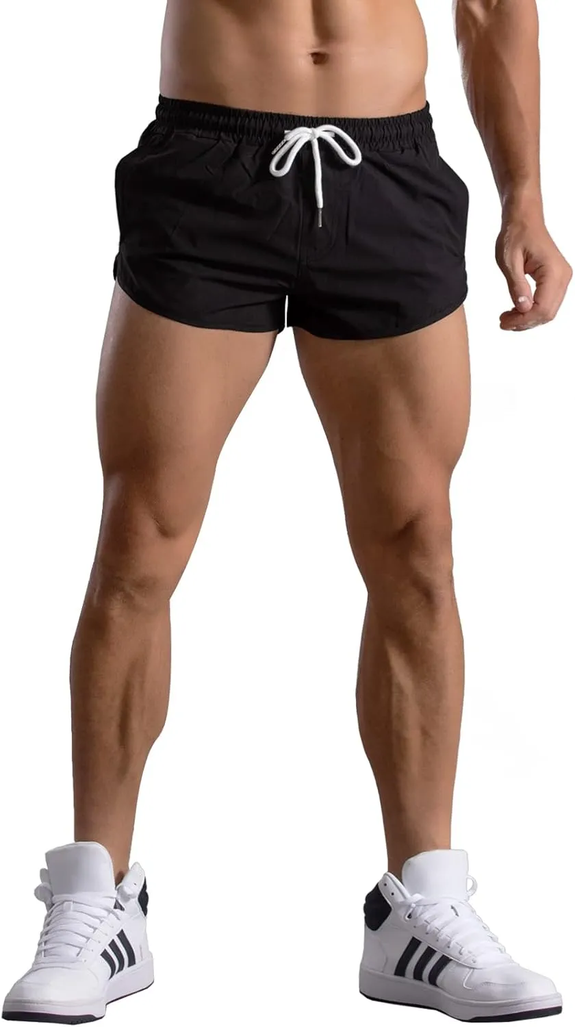 Running Shorts for Men Gym Athletic Workout Shorts Quick Dry 3 Inch Inseam Sweat Shorts with Pockets