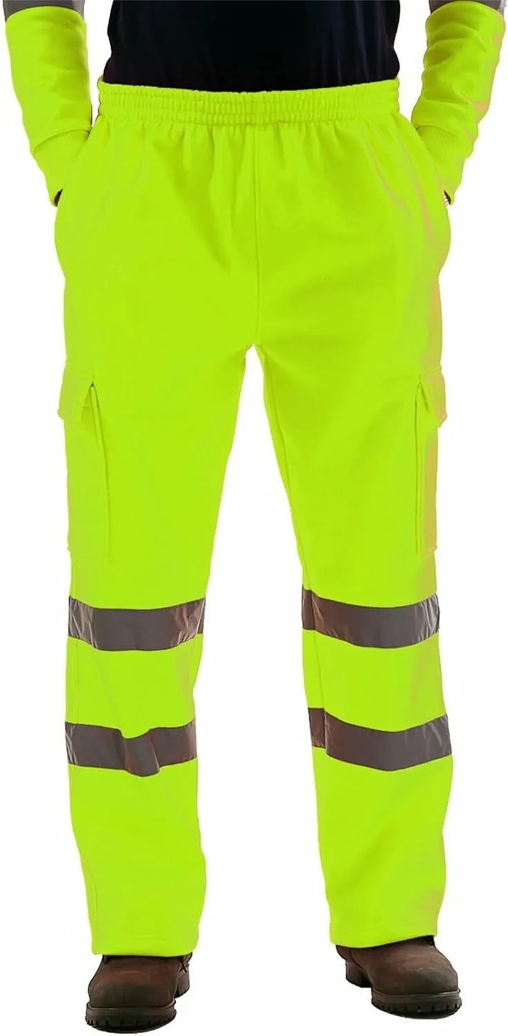 Safety Hi Vis Rain Set Class 3 High Visibility Rain Gear for Men Rain Suits Waterproof Reflective Hooded Jacket Pants