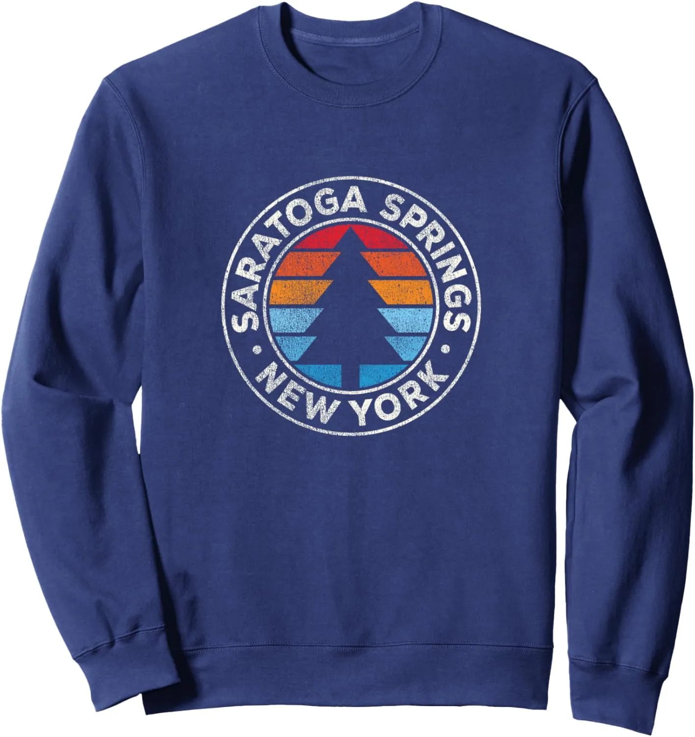 Saratoga Springs New York NY Vintage Graphic Retro 70s Sweatshirt